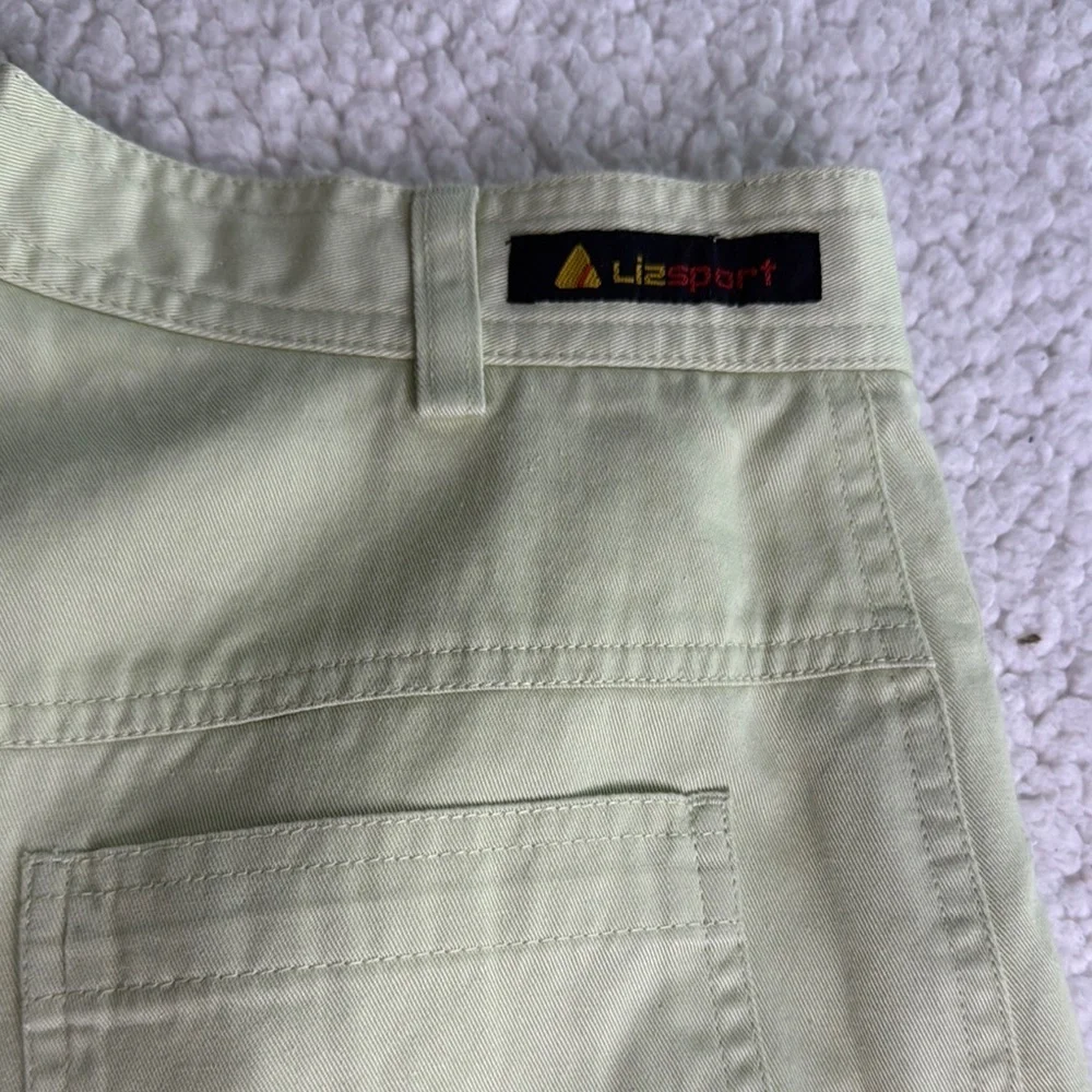 Lizsport Vintage Pleated Women's Light Green Shorts